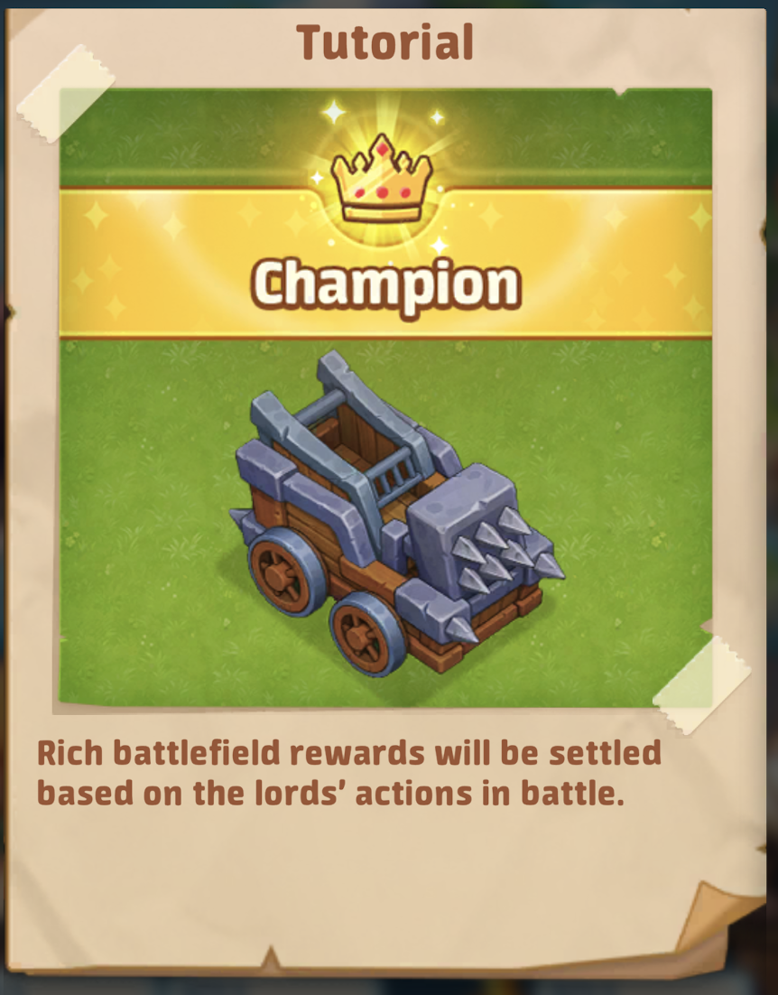 Champion rewards